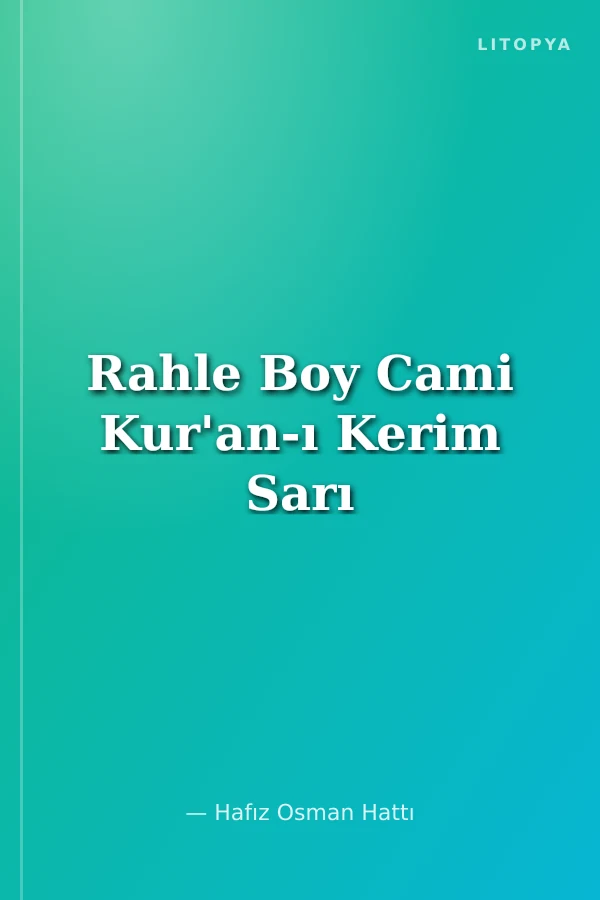 Rahle Boy Cami Kur'an-ı Kerim Sarı