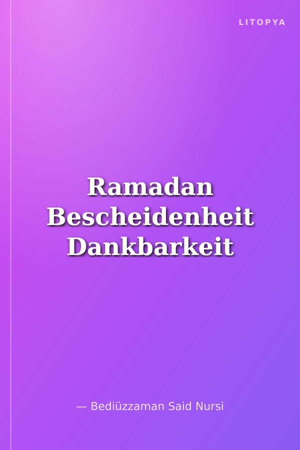 Ramadan Bescheidenheit Dankbarkeit