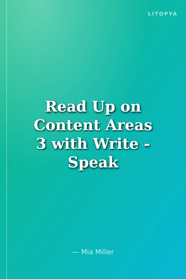 Read Up on Content Areas 3 with Write - Speak +CD
