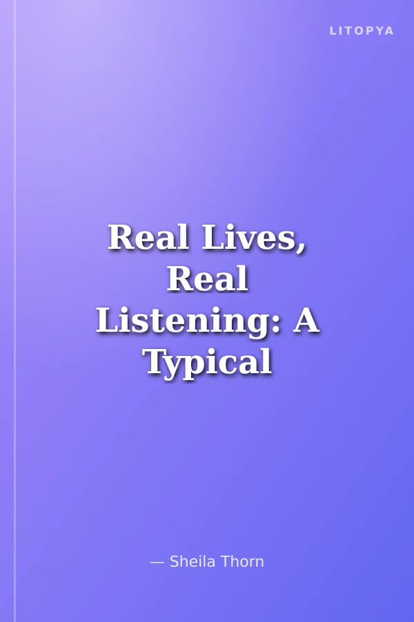 Real Lives, Real Listening: A Typical Day+CD B1-B2 Intermediate