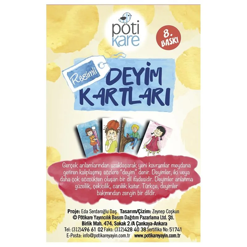 Resimli Deyim Kartları / Eğitici Kartlar Serisi 1
