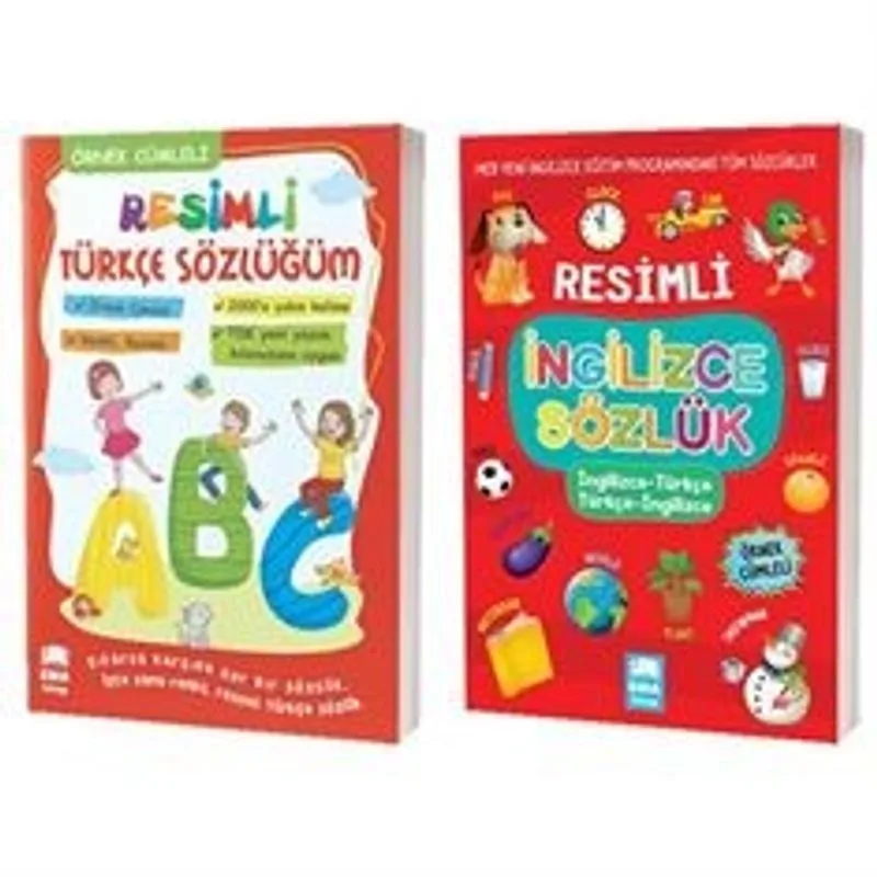 Resimli Örnek Cümleli İngilizce Sözlük ve Türkçe Sözlük - 2 Kitap Set TDK Uyumlu