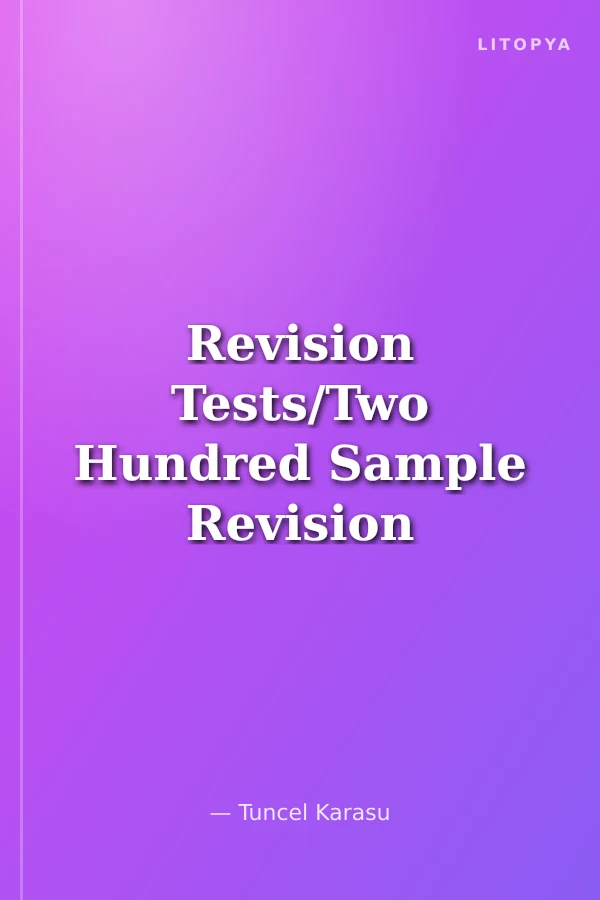 Revision Tests/Two Hundred Sample Revision Tests for English Learners