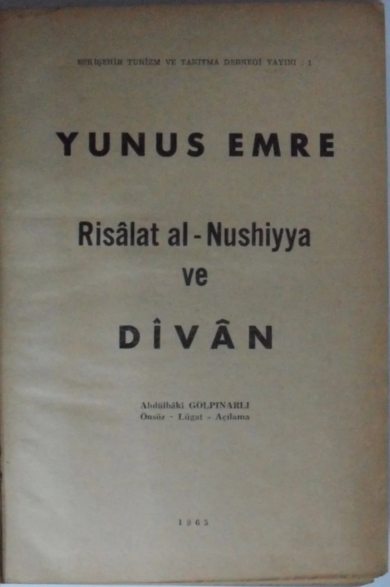 Risalat al-Nushiyya ve Divan Kod: 11-D-4