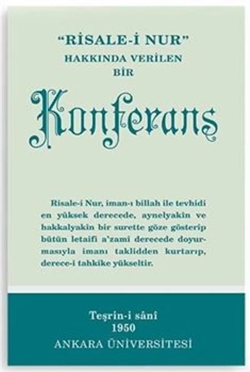 Risale-i Nur Hakkında verilen Bir Konferans - Orta Boy (Kod:416)