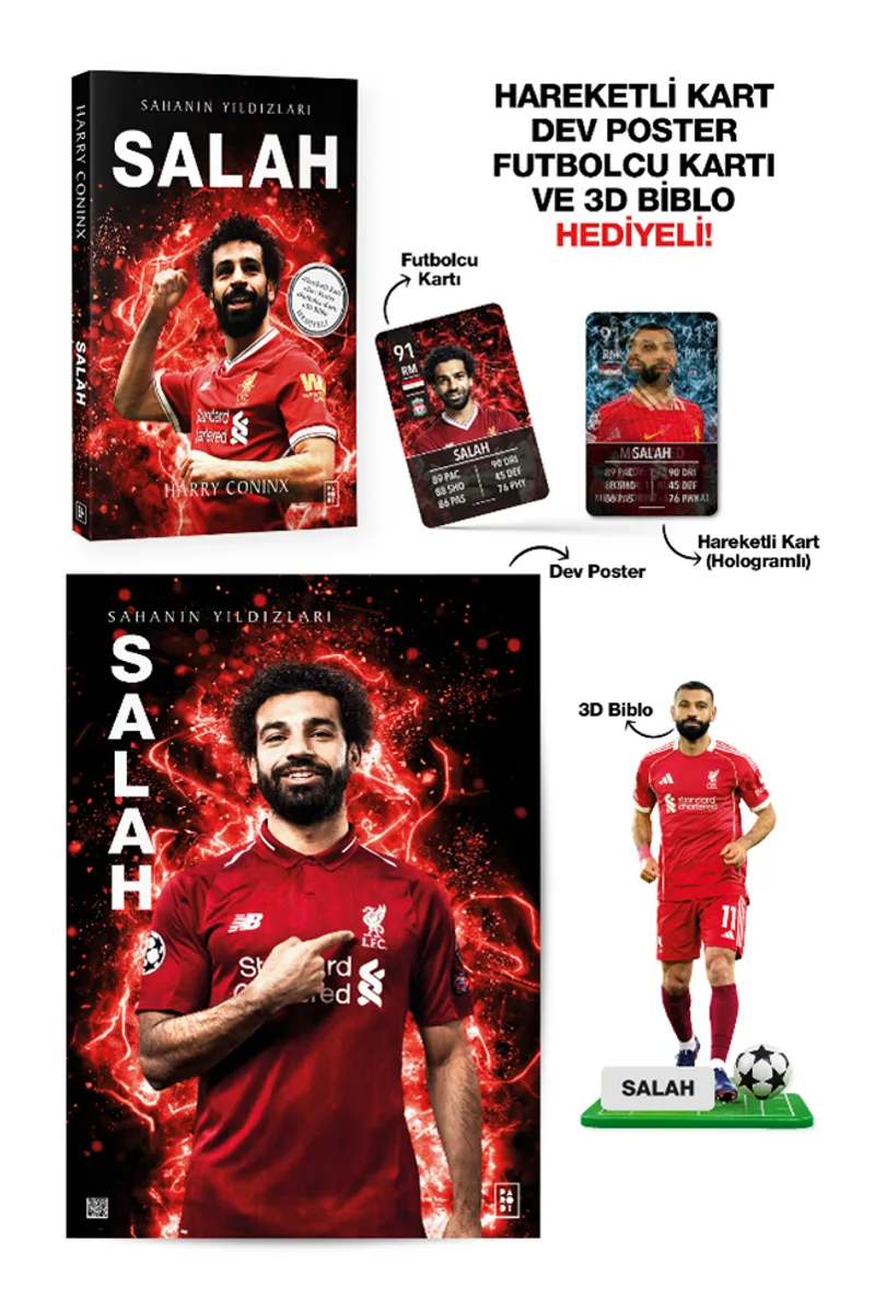 Salah - Sahanın Yıldızları - 3D Biblo, Hareketli Kart, Dev Poster ve Futbolcu Kartı Hediyeli!
