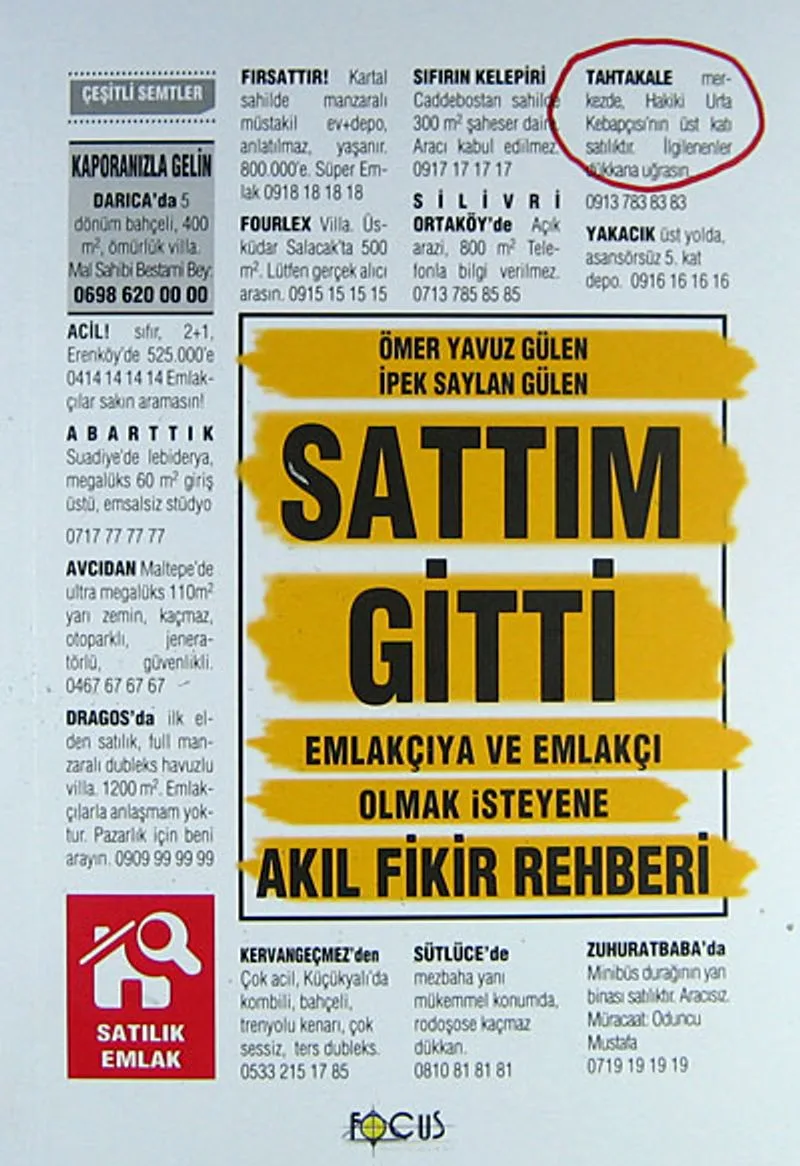 Sattım Gitti Emlakçıya ve Emlakçı Olmak İsteyene Akıl Fikir Rehberi