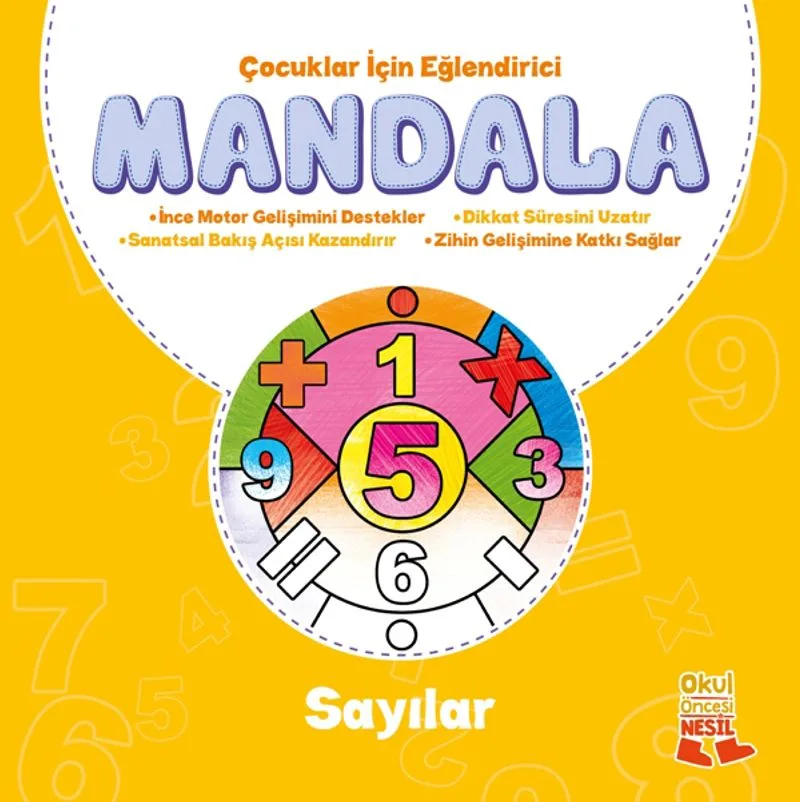 Sayılar - Çocuklar İçin Eğlendirici Mandala