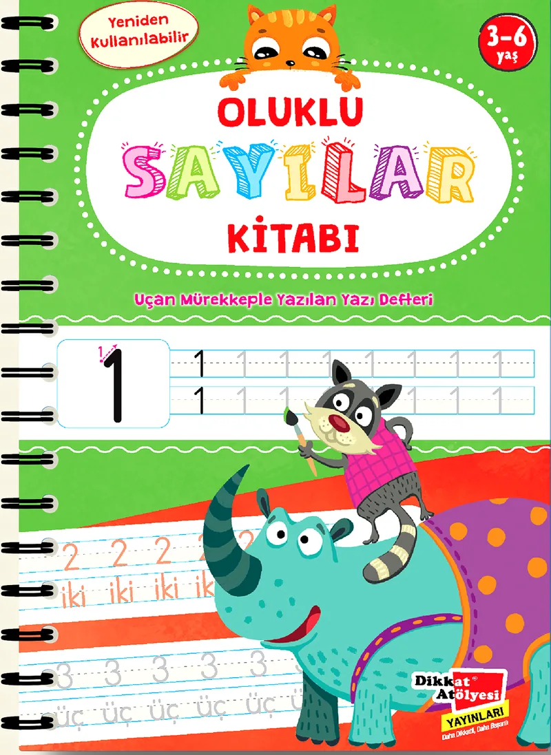 Sayıları Yazmayı Kolayca Öğreten Kitap Sihirli Uçan Kalemli Oluklu (kabartmalı) Sayılar Kitabı