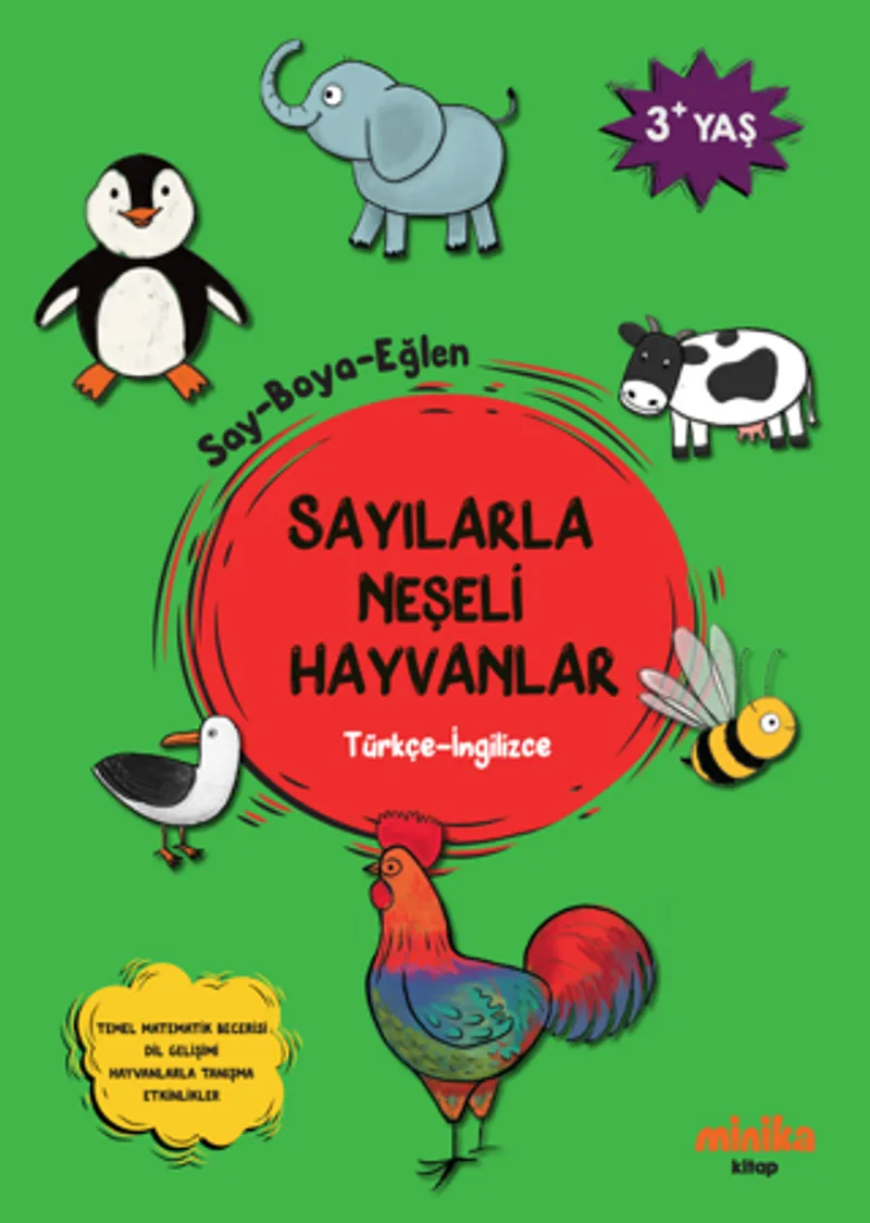 Sayılarla Neşeli Hayvanlar (Türkçe-İngilizce)