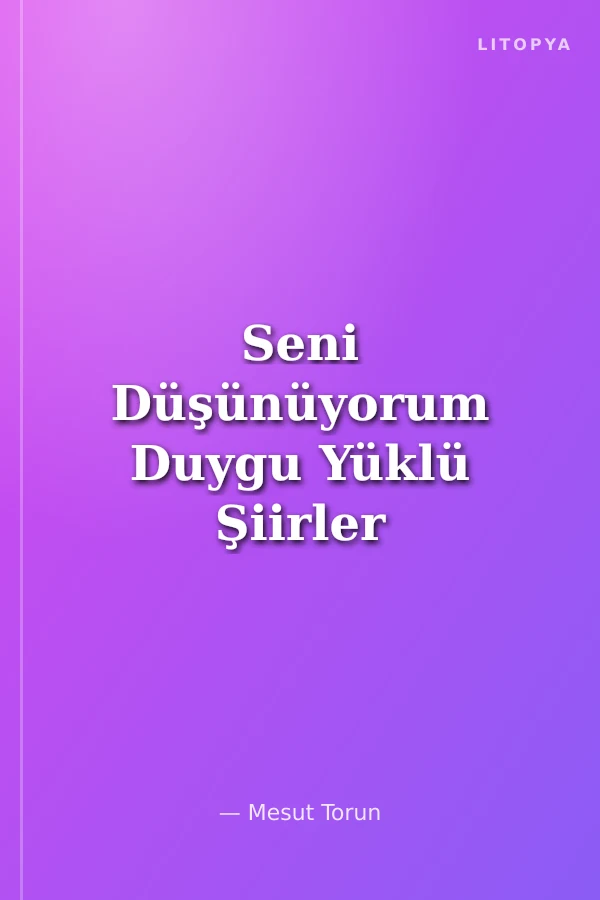 Seni Düşünüyorum Duygu Yüklü Şiirler