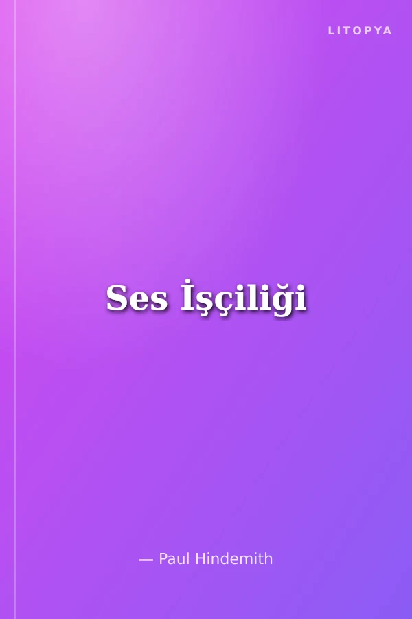 Ses İşçiliği