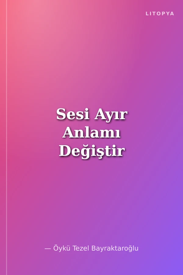Sesi Ayır Anlamı Değiştir