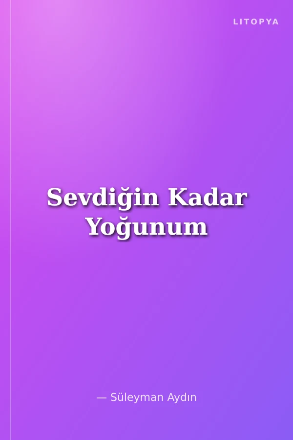 Sevdiğin Kadar Yoğunum