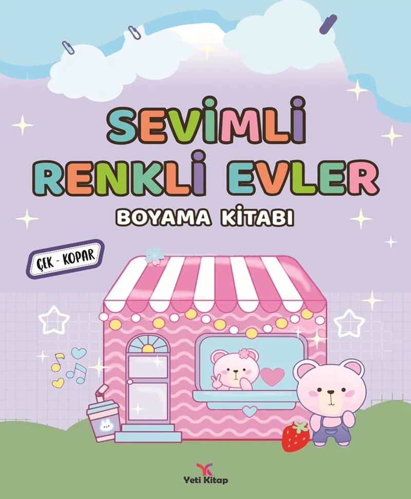 Sevimli Renkli Evler Boyama Kitabı
