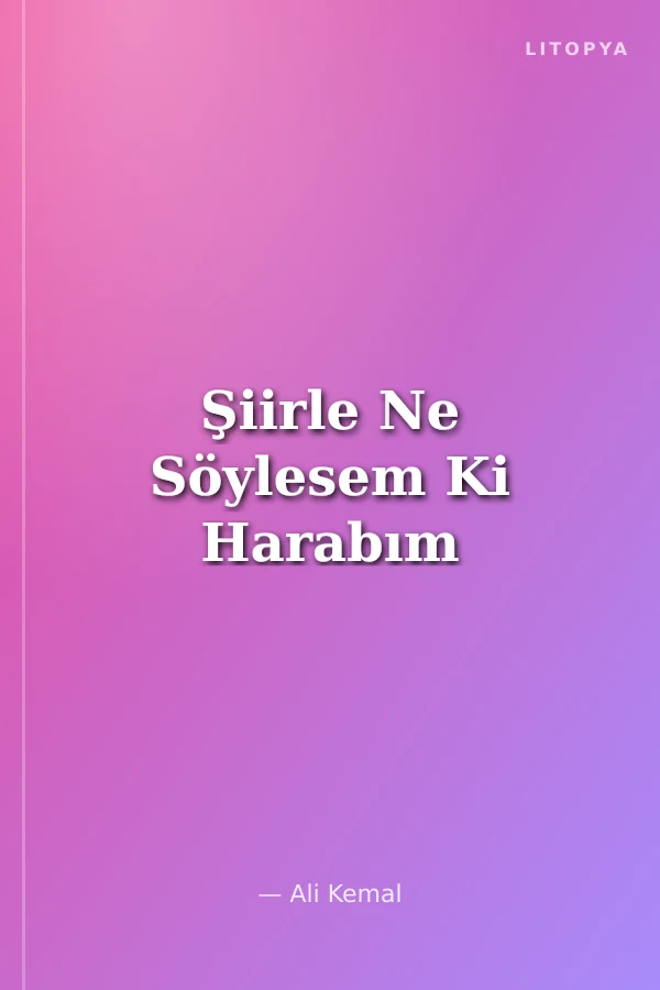 Şiirle Ne Söylesem Ki Harabım