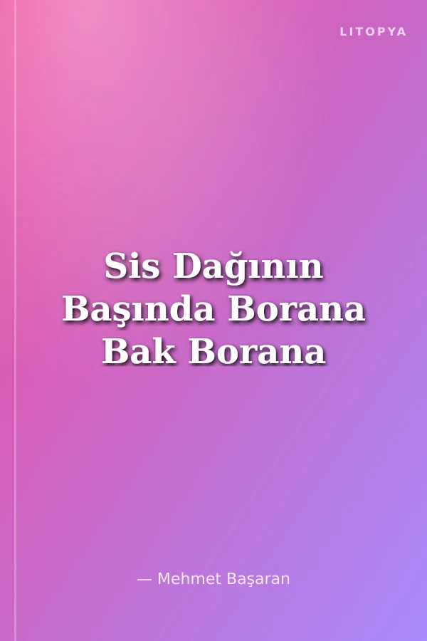 Sis Dağının Başında Borana Bak Borana