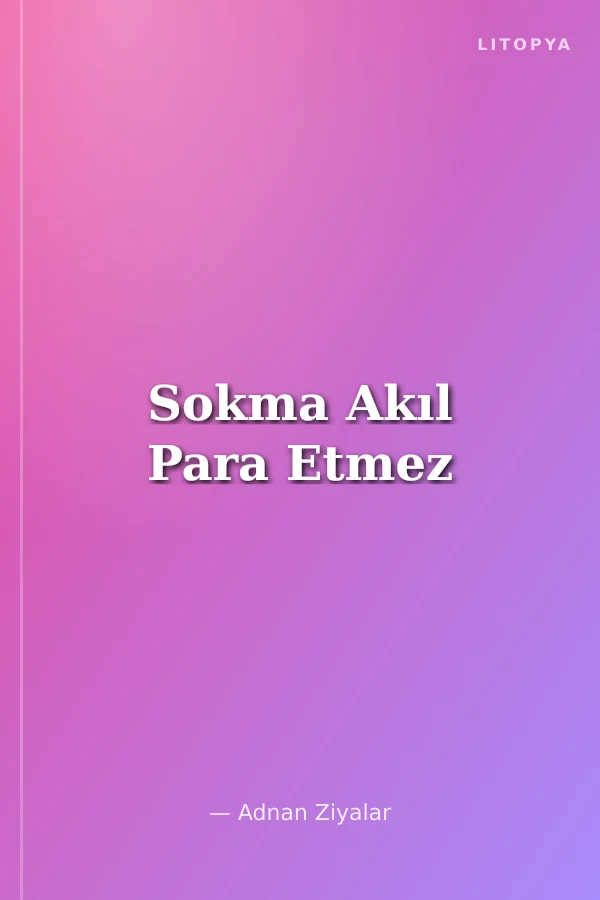 Sokma Akıl Para Etmez