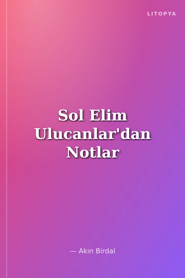 Sol Elim Ulucanlar'dan Notlar