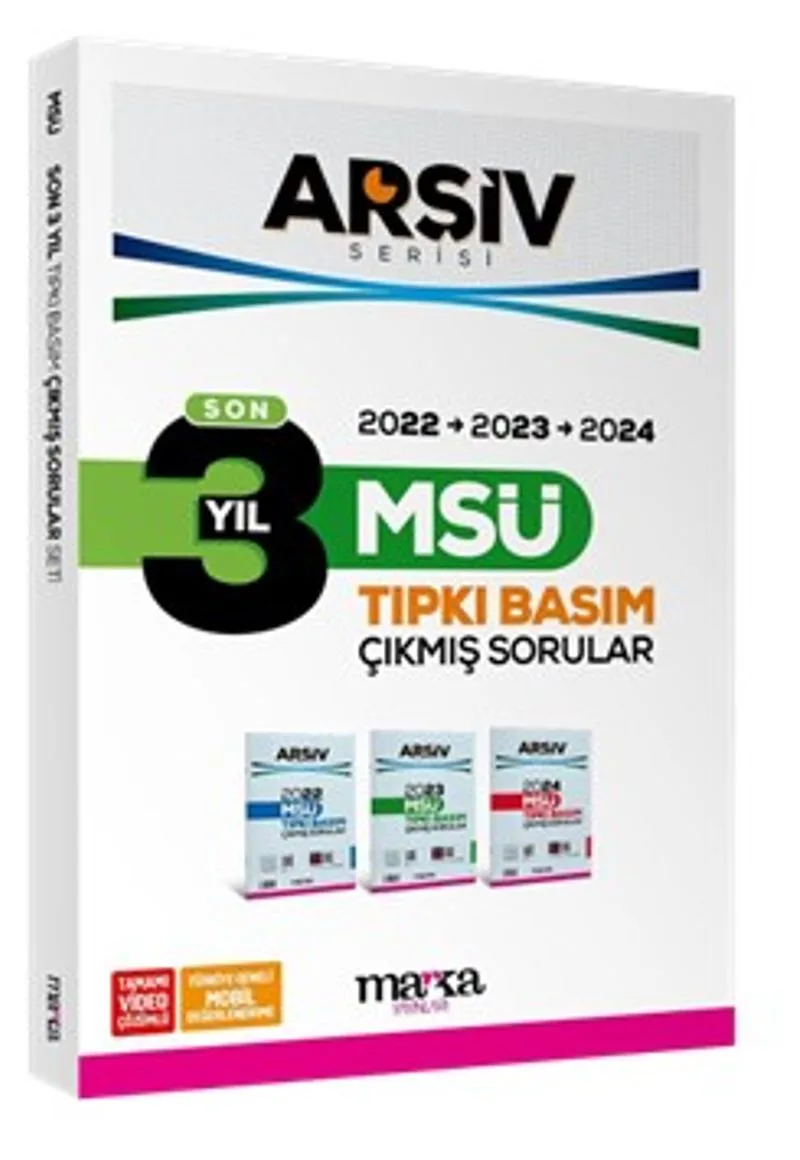 Son 3 Yıl MSÜ Arşiv Serisi Tıpkı Basım Fasikül Fasikül Çıkmış Sorular Tamamı Video Çözümlü