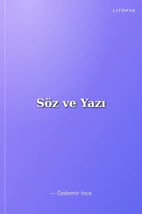 Söz ve Yazı