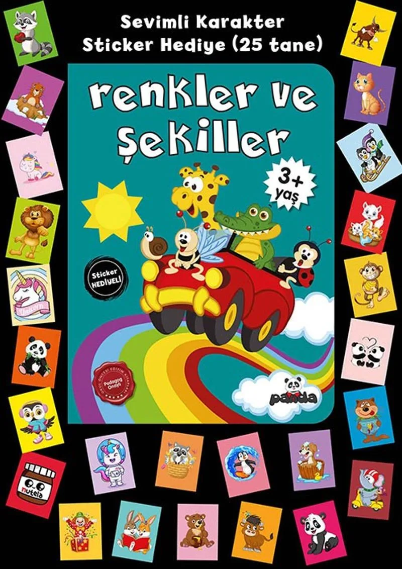 Stickerlı 3+ Yaş Renkler ve Şekiller