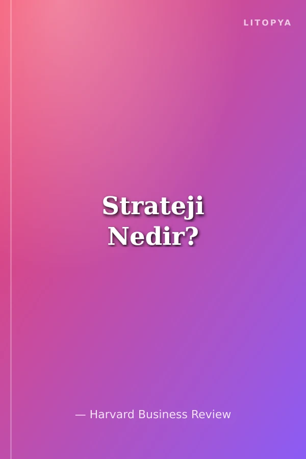 Strateji Nedir?