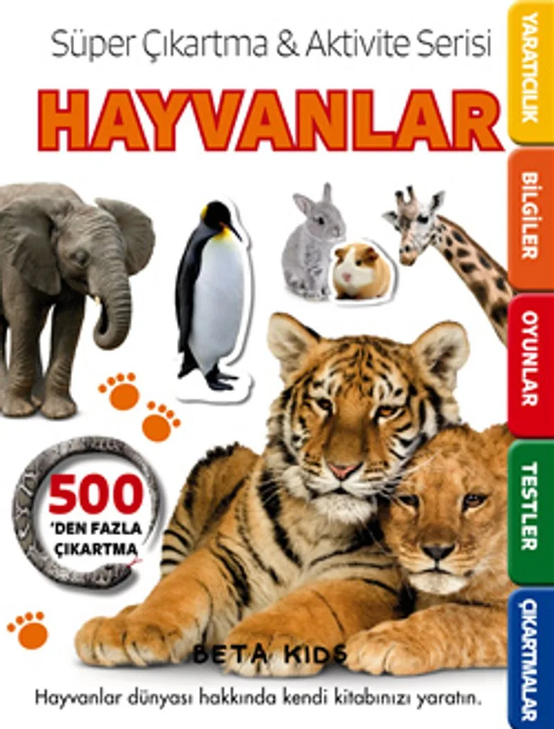 Süper Çıkartma - Aktivite Serisi: Hayvanlar (7-9 Yaş)