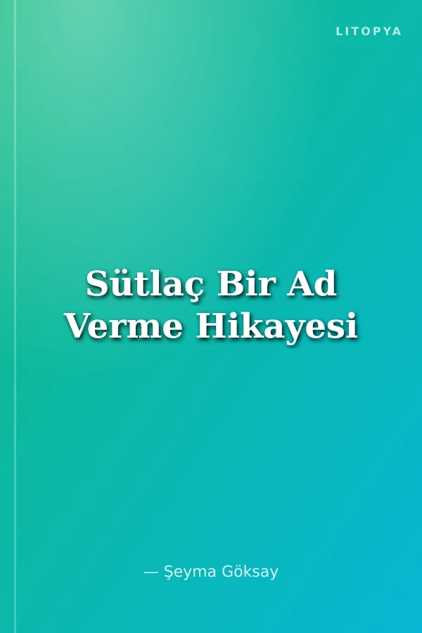 Sütlaç Bir Ad Verme Hikayesi