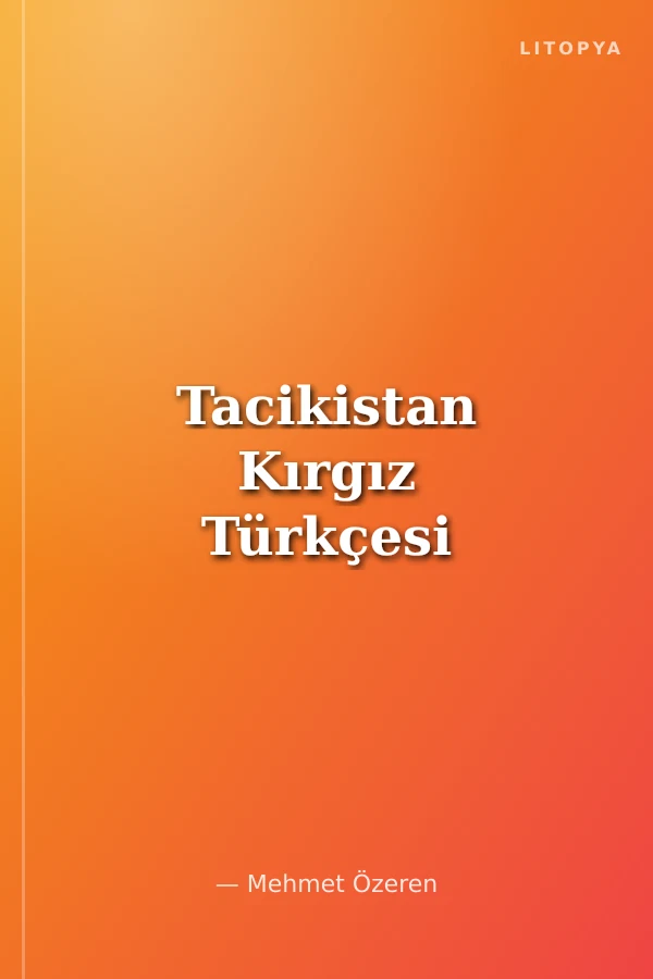 Tacikistan Kırgız Türkçesi