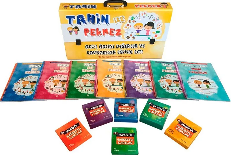 Tahin ile Pekmez Eğitim Seti (7 Kitap-Hareketli Kartlar ve Posterler)