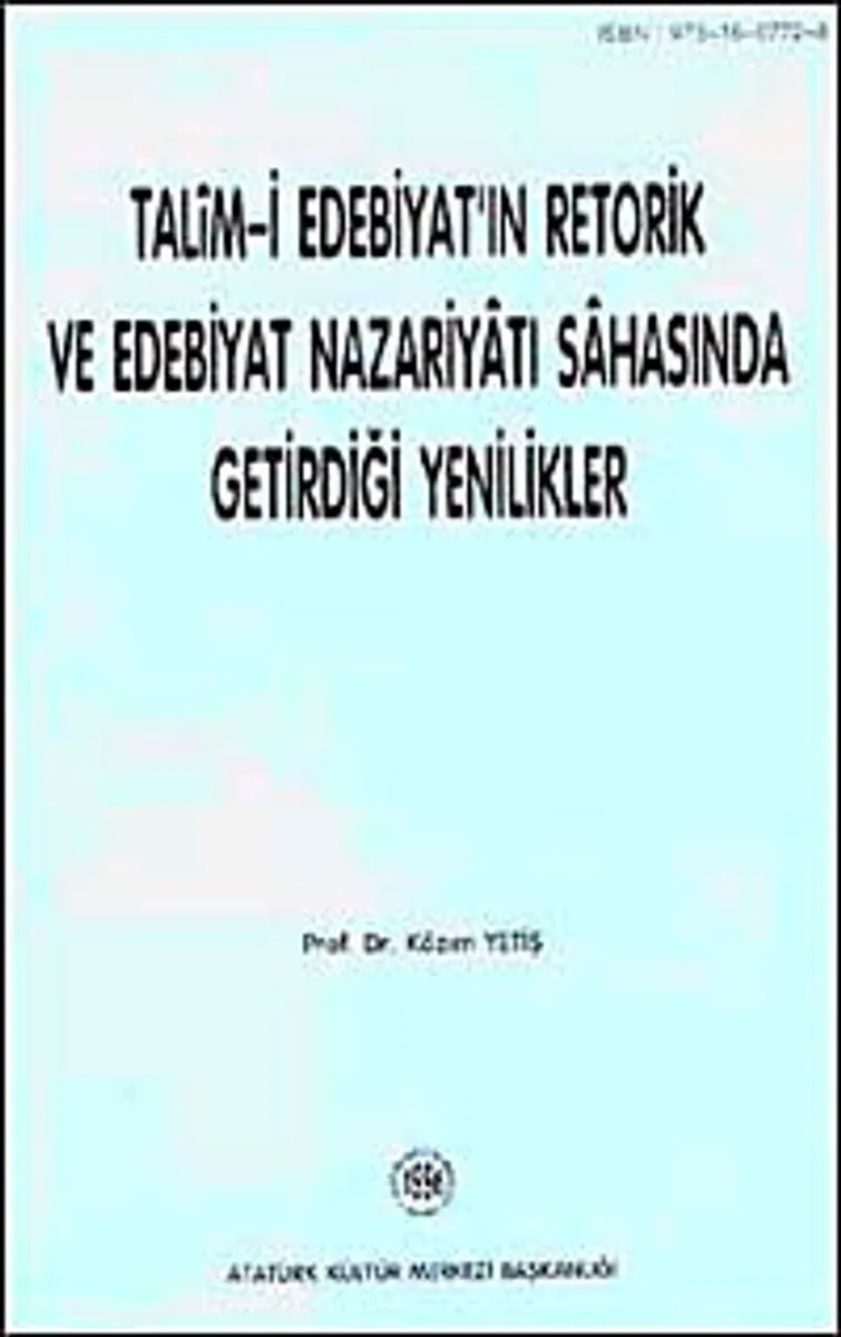 Talim-i Edebiyat'ın Retorik ve Edebiyat Nazariyatı Sahasında Getirdiği Yenilikler