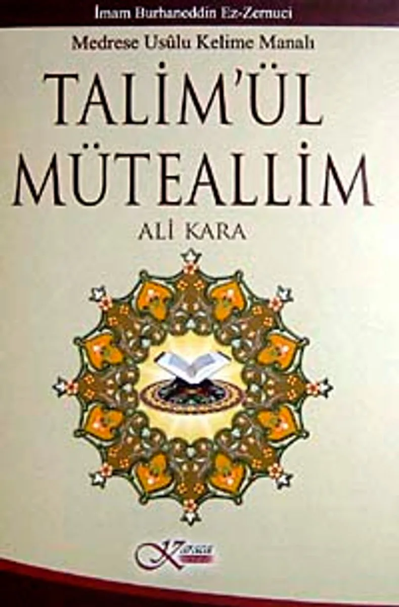 Talim'ül Müteallim Medrese Usulü Kelime Manalı (Ciltli)