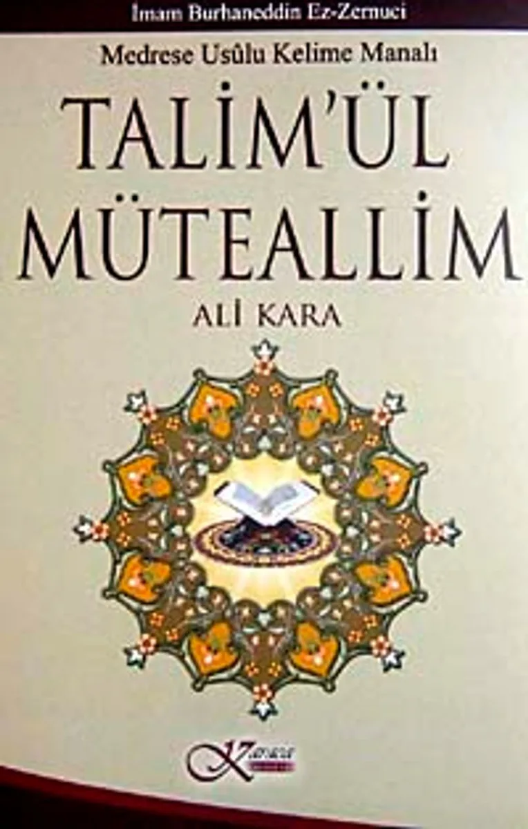 Talim'ül Müteallim Medrese Usulü Kelime Manalı (Karton Kapak)