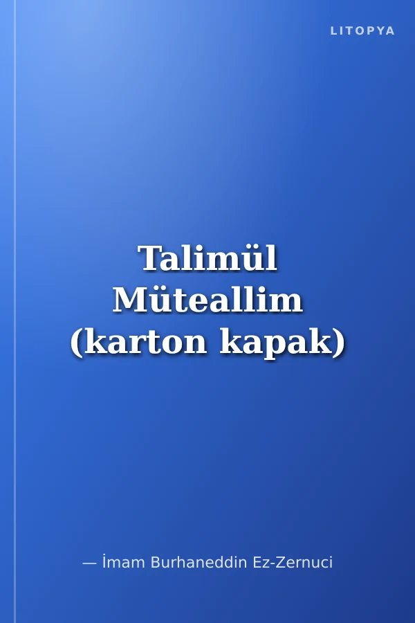 Talimül Müteallim (karton kapak)