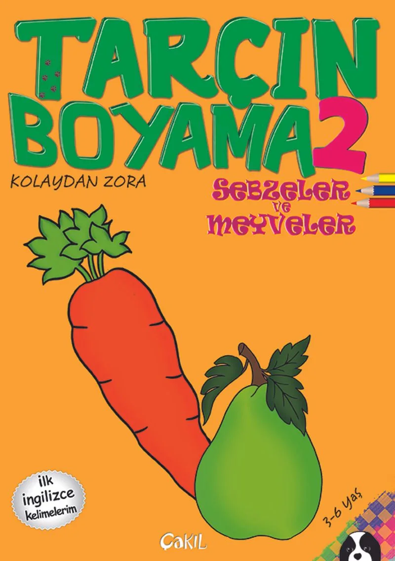 Tarçın Boyama 2 - Sebzeler ve Meyveler (İlk İngilizce Kelimelerim)