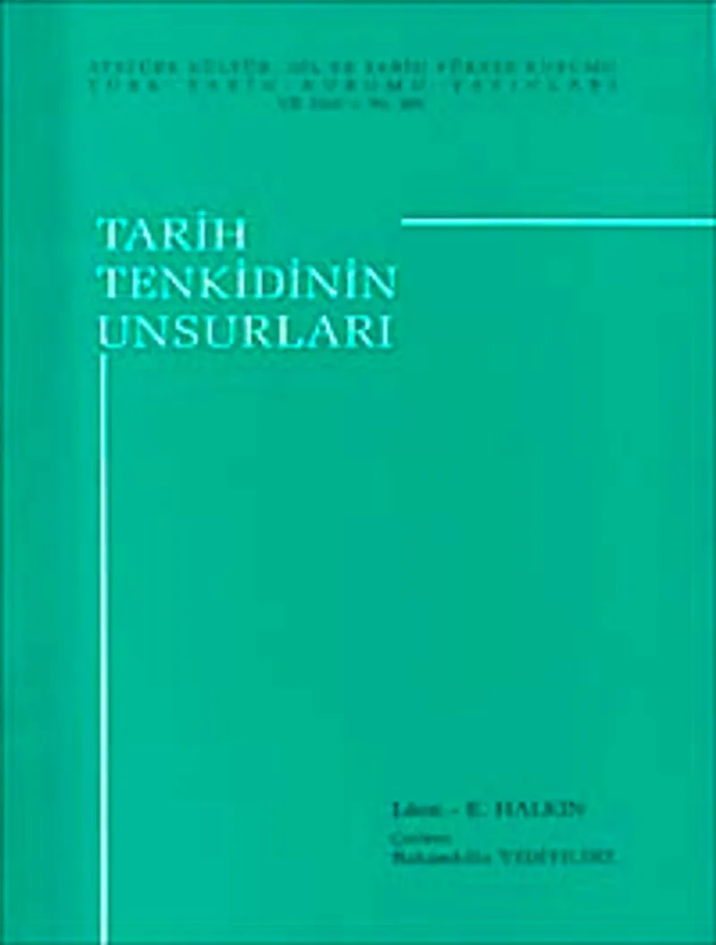 Tarih Tenkidinin Unsurları / 13-Z-262