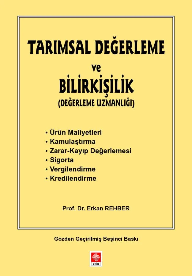 Tarımsal Değerleme ve Bilirkişilik