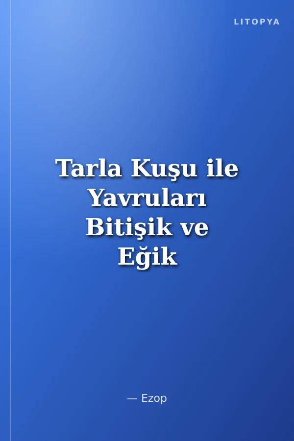 Tarla Kuşu ile Yavruları Bitişik ve Eğik Yazılı Masallar