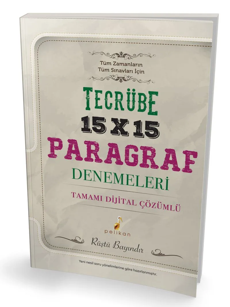 Tecrübe 15x15 Çözümlü Paragraf Denemeleri