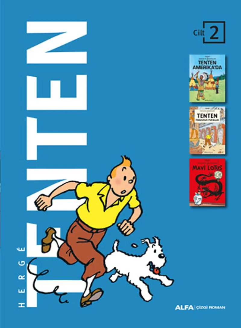 Tenten Cilt: 2 (Ciltli) Tenten Amerika'da - Tenten Firavunun Puroları - Mavi Lotus