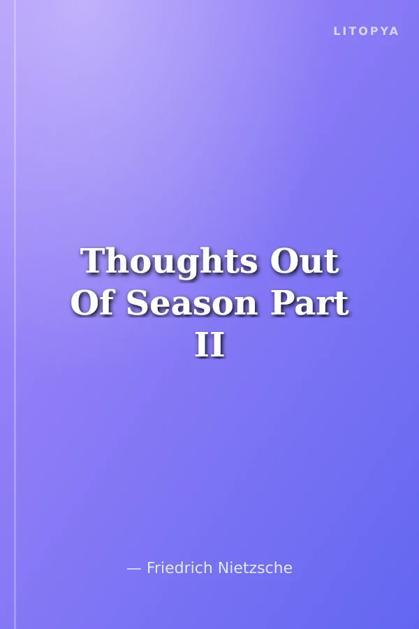 Thoughts Out Of Season Part II