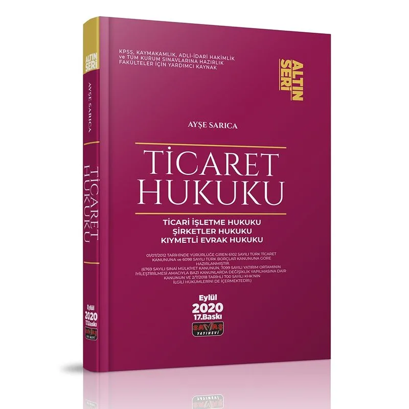 Ticaret Hukuku / Ayşe Sarıca