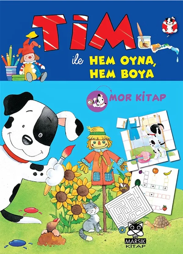 Tim ile Hem Oyna Hem Boya (Mor Kitap)
