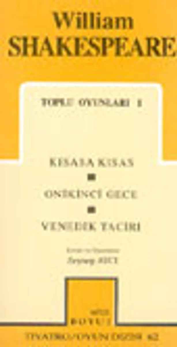 Toplu Oyunlar 1 / Kısasa Kısas/ Onikinci Gece/ Venedik Taciri