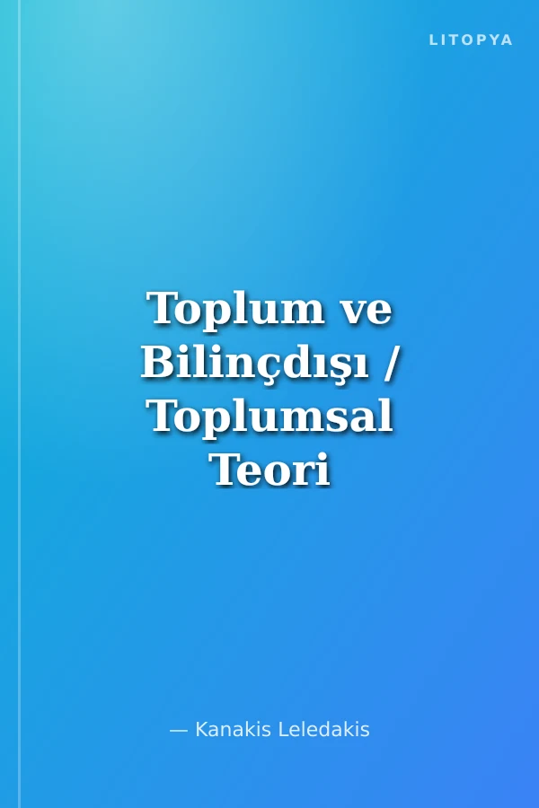 Toplum ve Bilinçdışı / Toplumsal Teori ve Toplumsalın Bilinçdışı Boyutu