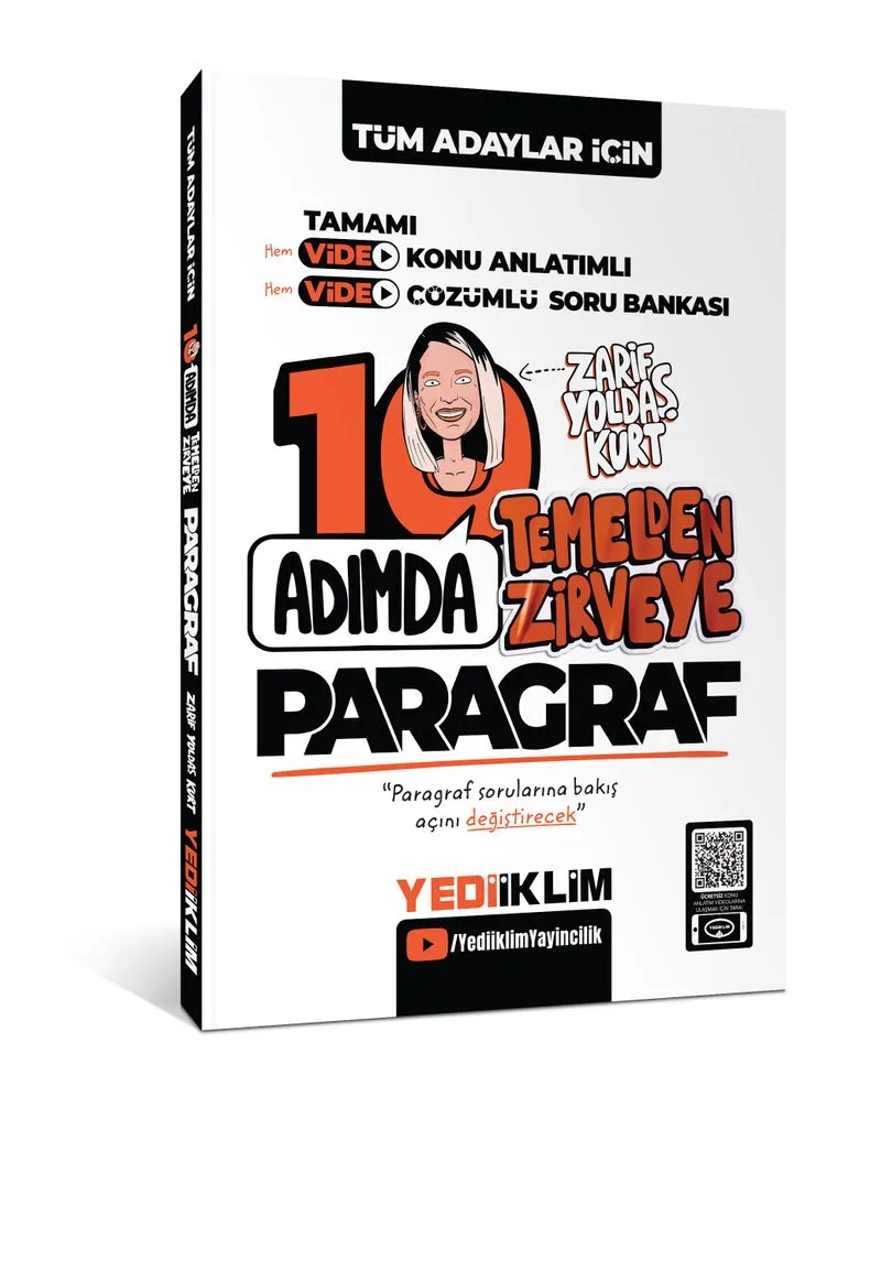 Tüm Adaylar İçin 10 Adımda Paragraf Video Konu Anlatımlı ve Video Çözümlü Soru Bankası