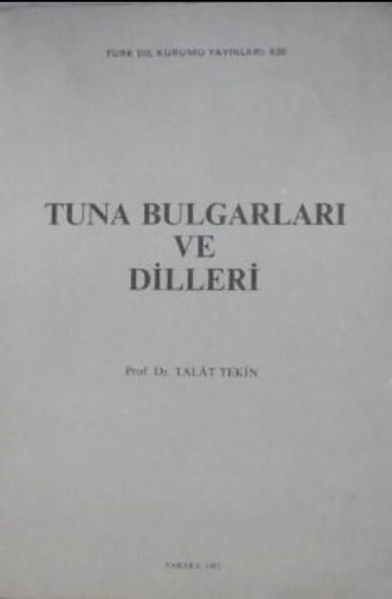 Tuna Bulgarları ve Dilleri (1-G-14)