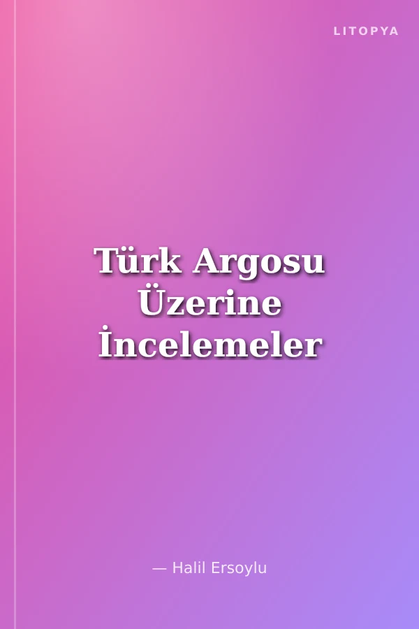 Türk Argosu Üzerine İncelemeler