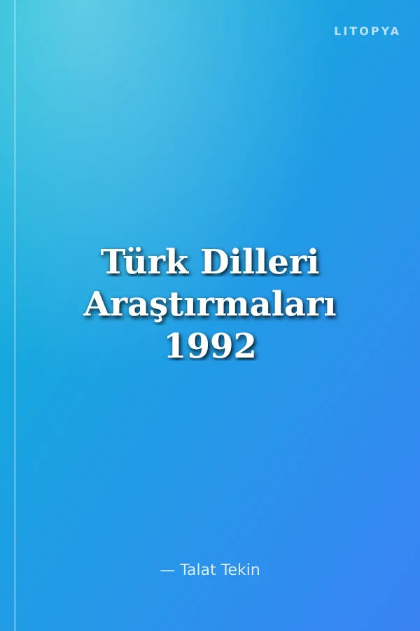 Türk Dilleri Araştırmaları 1992